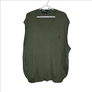 Polo Ralph Lauren Pima Cotton Vest Green Small Pony Logo Label Reads Size 4XB